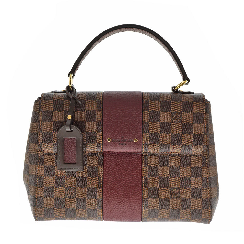 LOUIS VUITTON Bond Street Damier Ebene Brown Canvas Handbag Shoulder Strap Bag